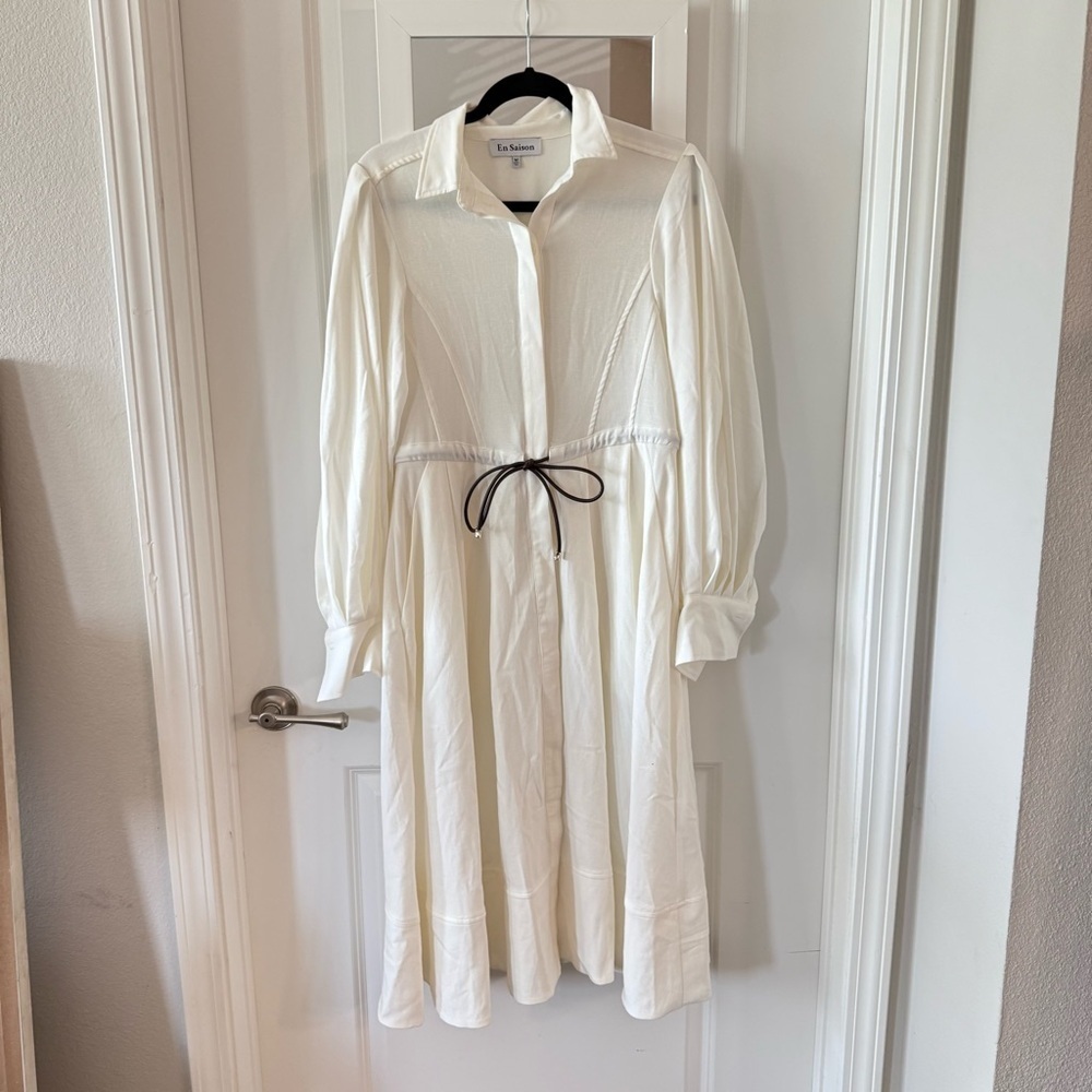 En Saison THE YACHT DAY DRESS Size Medium Color White